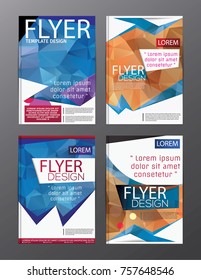 Layout design template Annual Report Flyer Leaflet Modern background. illustration vector polygon 