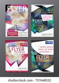Layout design template Annual Report Flyer Leaflet Modern background. illustration vector polygon 