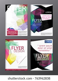 Layout design template Annual Report Flyer Leaflet Modern background. illustration vector polygon 