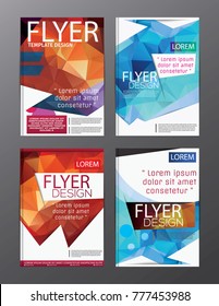 Layout design template Annual Report Flyer Leaflet Modern background. illustration vector polygon 