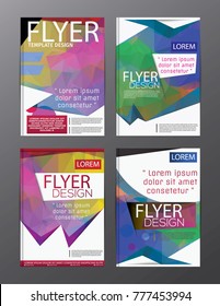 Layout design template Annual Report Flyer Leaflet Modern background. illustration vector polygon 