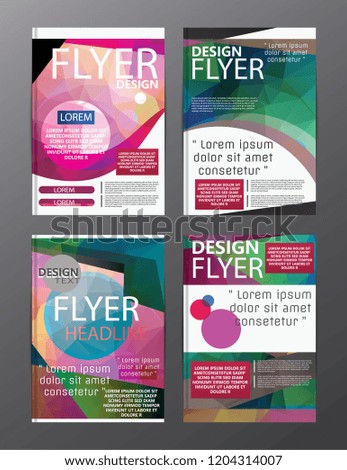 Layout design template Annual Report Flyer Leaflet Modern background. illustration vector polygon 