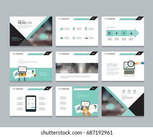 layout design template for business presentation , brochure page , and annual report page with cover background design and infographic elements template