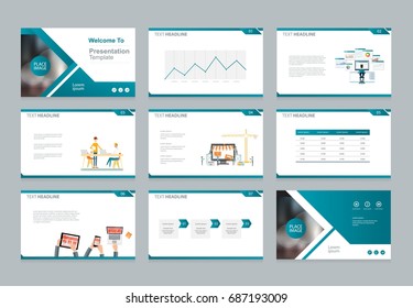 layout design template for business presentation , brochure page , and annual report page with cover background design and infographic elements template