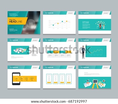 layout design template for business presentation brochure page and annual report page with cover