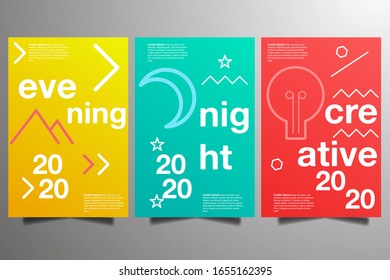 Layout Design Template, Cover Book Geometric Background