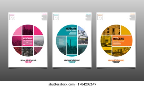 Layout Design Template, Cover Book, Annaul Report, City Abstact Background