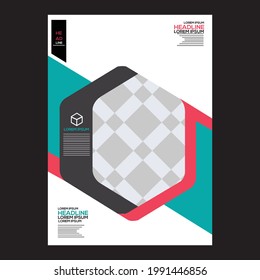 Layout Design Template, Cover Book, Geographic Abstract Background