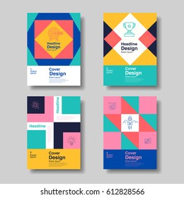 Layout Design Template, Cover Book, Flyer, Brochure, Business ,Geometry From, Vector Illustration