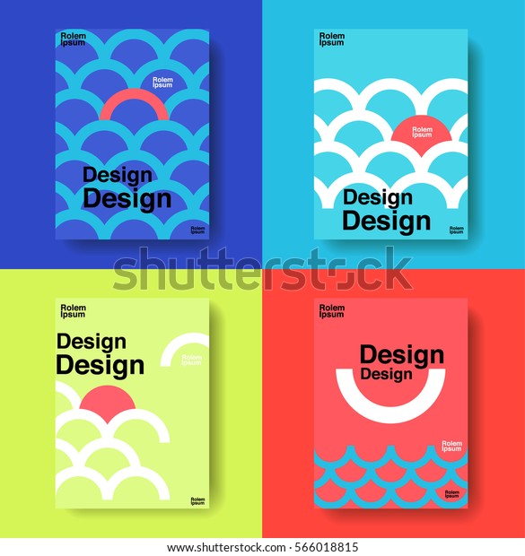 Layout Design Vorlage Cover Buch Bunt Suss Vektorgrafik Stock Vektorgrafik Lizenzfrei