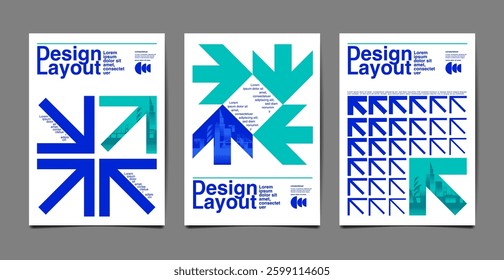 Layout design, template layout design , dot pattern, typography, arrow direction