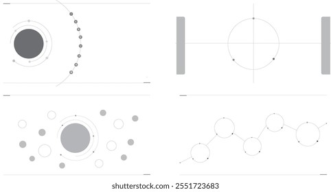 layout, diagrama, círculo, proposta, figura, folheto, PowerPoint, preto, escala de cinza