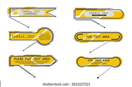 Layout element for web, brochure, infographic. Digital callouts titles on a transparent background .Vector illustration.