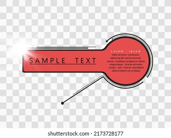 Layout element for web, brochure, infographic. Digital callouts titles on a transparent background .Vector illustration.