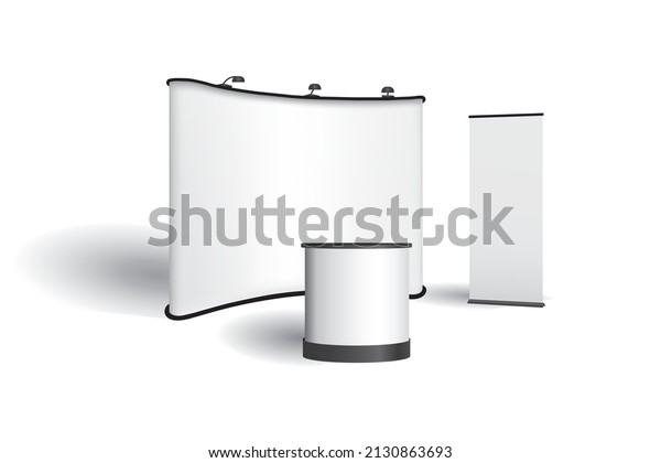 Layout Empty Exhibition Stand Front View Stock Vector (Royalty Free ...