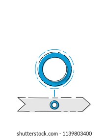 Layout of empty timeline - colourful infographic. Vector. 