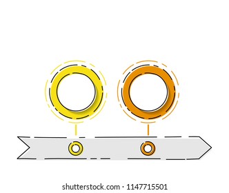 Layout of empty timeline - colourful infographic. Vector. 