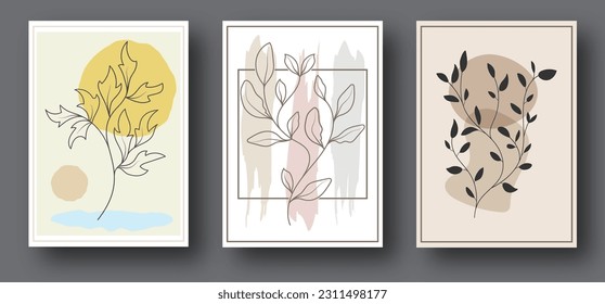 Diseño del arte fino en un estilo abstracto. Diseño de pintura, afiche, afiche o pancarta en un diseño minimalista para la creatividad interior y las ideas creativas