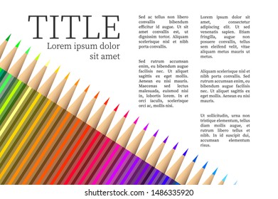 Layout for flyer, banner, mailing list, etc. Simple, stylish and bright design. Vector.