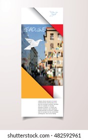 layout for flyer, brochure, annual report or book cover, vector illustration