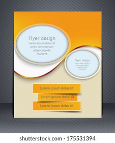 Layout flyer, business brochure, flyer template, or magazine cover