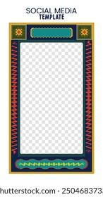 Layout frame decorative template design for social media