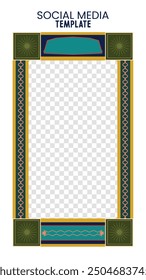 Layout frame decorative template design for social media