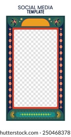 Layout frame decorative template design for social media