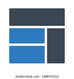 layout glyph colour vector icon