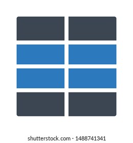 layout glyph colour vector icon