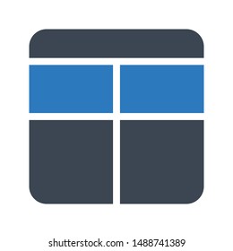 layout glyph colour vector icon