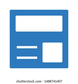 layout glyph colour vector icon