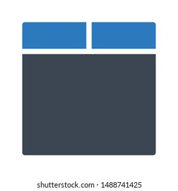 layout glyph colour vector icon