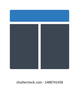 layout glyph colour vector icon
