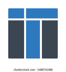 layout glyph colour vector icon