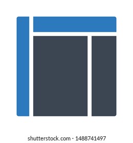 layout glyph colour vector icon