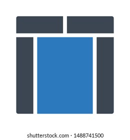 layout glyph colour vector icon