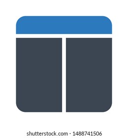 layout glyph colour vector icon