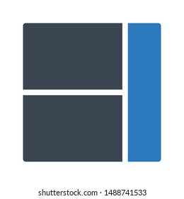 layout glyph colour vector icon