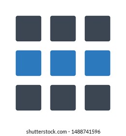 layout glyph colour vector icon
