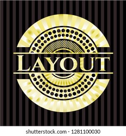 Layout golden emblem