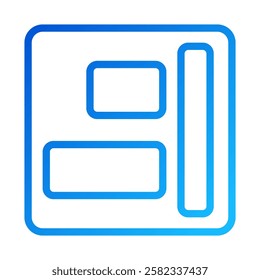 Layout Gradient Icon for User Interface Design