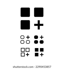 layout grid add icon. Flat style design isolated on white background.
