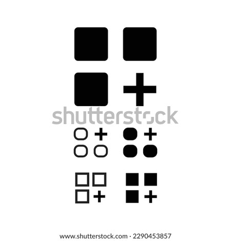 layout grid add icon. Flat style design isolated on white background.