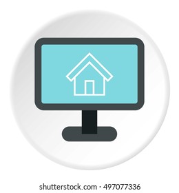 Layout of house icon. Flat illustration of layout of house vector icon for web