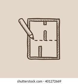 Layout of the house sketch icon.