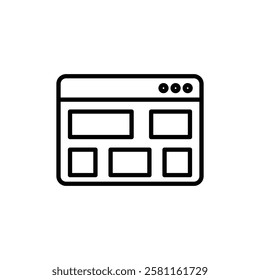 Layout icon Art design illustration