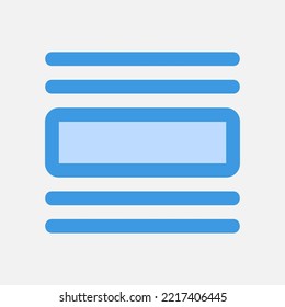 Layout icon in blue style, use for website mobile app presentation