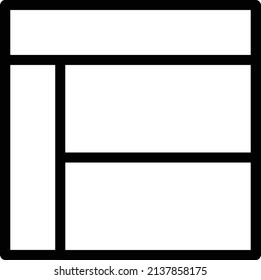 Layout Icon, Design Tool Sign And Symbol Isolated On White Background.