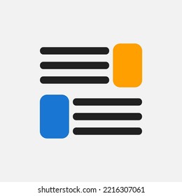Layout icon in flat style, use for website mobile app presentation